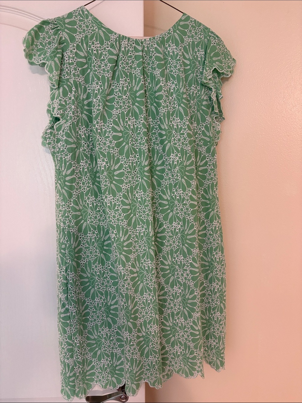 LOFT Mint Green Lace-Accent Shift Dress
